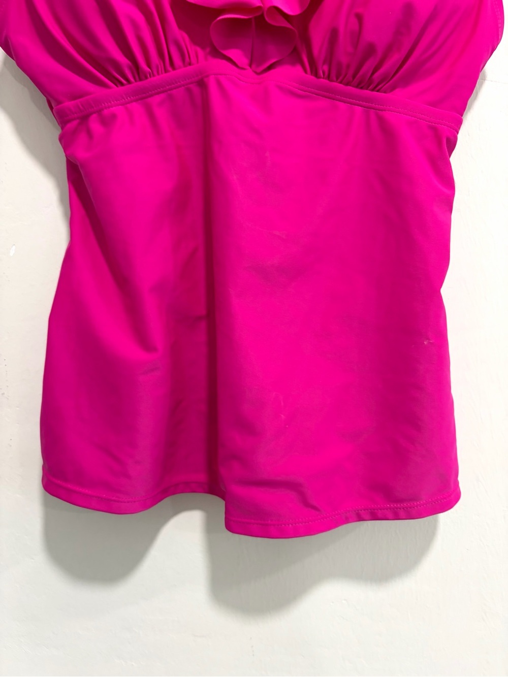 DKNY V-Neck Ruffle Tankini 2PC Swimsuit - Picture 5 of 14